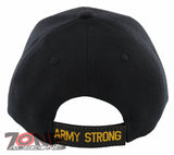 NEW! US ARMY STRONG SIDE FLAG CAP HAT BLACK
