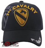 NEW! US ARMY 1ST CAVALRY SHADOW BALL CAP HAT BLACK