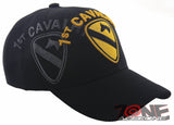NEW! US ARMY 1ST CAVALRY SHADOW BALL CAP HAT BLACK
