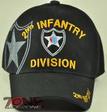 NEW! US ARMY 2ND INFANTRY DIVISION CAP HAT BLACK