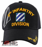 NEW! US ARMY 3RD INF DIV INFANTRY DIVISION BALL CAP HAT BLACK