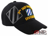NEW! US ARMY 3RD INF DIV INFANTRY DIVISION BALL CAP HAT BLACK