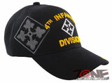 NEW! US ARMY 4TH INF DIV INFANTRY DIVISION BALL CAP HAT BLACK