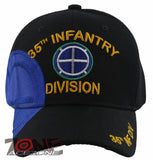 NEW! US ARMY 35TH INF DIV INFANTRY DIVISION BALL CAP HAT BLACK