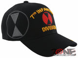 NEW! US ARMY 7TH INF DIV INFANTRY DIVISION BALL CAP HAT BLACK