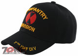 NEW! US ARMY 7TH INF DIV INFANTRY DIVISION BALL CAP HAT BLACK