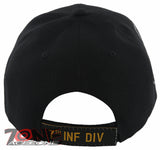 NEW! US ARMY 7TH INF DIV INFANTRY DIVISION BALL CAP HAT BLACK