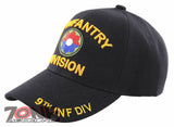 NEW! US ARMY 9TH INFANTRY DIVISION CAP HAT BLACK