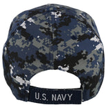 NEW! US NAVY RETIRED USN BIG ROUND SIDE LINE CAP HAT DIGITAL NAVY CAMO
