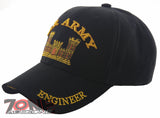 NEW! US ARMY COMBAT ENGINEER CAP HAT BLACK