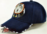 NEW! NATIVE PRIDE WOLF CAP HAT NAVY