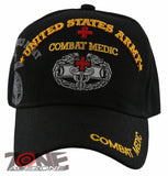 NEW! UNITED STATES ARMY COMBAT MEDIC US ARMY CAP HAT BLACK