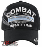 NEW! US ARMY COMBAT INFANTRYMAN GRAY SHADOW CIB CAP HAT BLACK