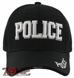 NEW! POLICE PD SIDE BASEBALL CAP HAT BLACK