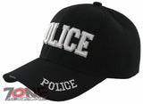 NEW! POLICE PD SIDE BASEBALL CAP HAT BLACK