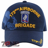 NEW! US ARMY PARATROOPER BRIGADE 173RD AIRBORNE BLUE SHADOW BALL CAP HAT NAVY