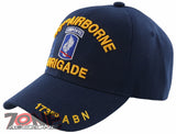 NEW! US ARMY PARATROOPER BRIGADE 173RD AIRBORNE BLUE SHADOW BALL CAP HAT NAVY