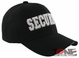 NEW! SECURITY BASEBALLL CAP HAT BLACK