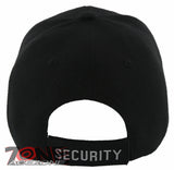 NEW! SECURITY BASEBALLL CAP HAT BLACK
