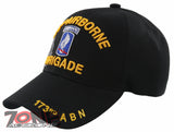NEW! US ARMY PARATROOPER BRIGADE 173RD AIRBORNE BALL CAP HAT BLACK