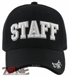 NEW! STAFF BASEBALLL CAP HAT BLACK