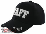 NEW! STAFF BASEBALLL CAP HAT BLACK