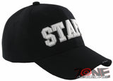 NEW! STAFF BASEBALLL CAP HAT BLACK