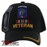 US ARMY OPERATION IRAQI FREEDOM VETERAN 173RD AIRBORNE DIVISION CAP HAT BLACK