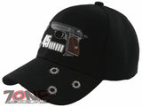 NEW! 45MM PISTOL GUN SIDE BASEBALL CAP HAT BLACK