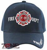 FD FIRE DEPARTMENT BASEBALL CAP HAT NAVY