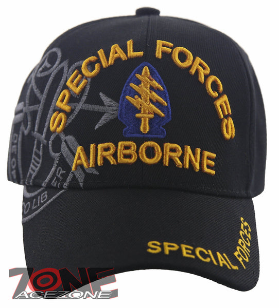 NEW US ARMY SPECIAL FORCES AIRBORNE DE OPPRESSO LIBER CAP HAT BLACK