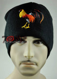 NEW COCK FIGHT BEANIE FLAME KNITTED CAP SKULL WN BLACK