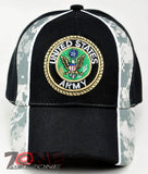 NEW! SIDE DIGITAL CAMO ROUND US ARMY CAP HAT BLACK