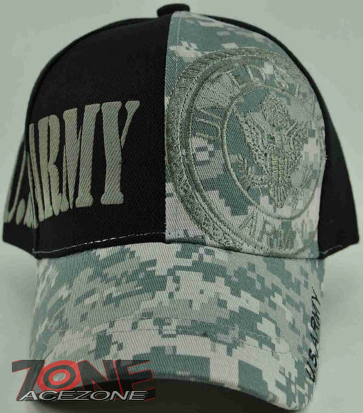 NEW! DIGITAL CAMO US ARMY CAP HAT BLACK N1