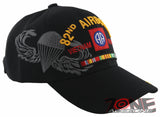 NEW! US ARMY 82ND AIRBORNE VIETNAM VETERAN MILITARY BALL CAP HAT BLACK