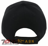 NEW! US ARMY 82ND AIRBORNE VIETNAM VETERAN MILITARY BALL CAP HAT BLACK