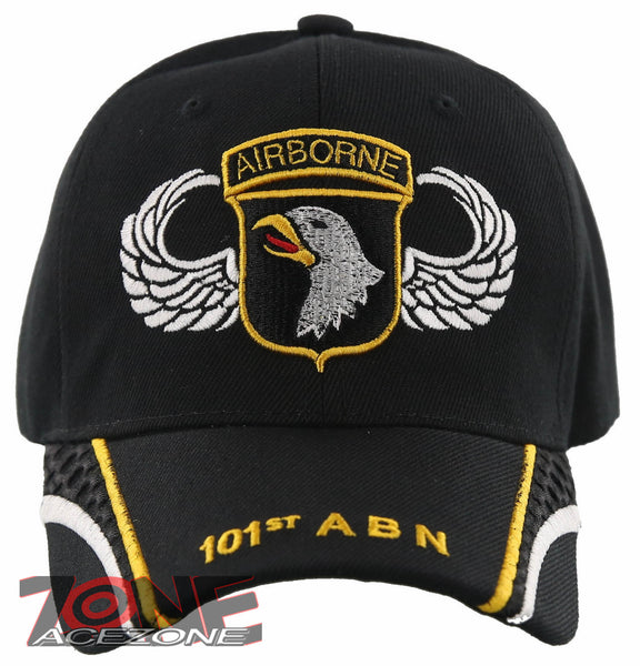NEW! US ARMY 101ST ABN AIRBORNE DIVISION EAGLES SIDE LINE CAP HAT BLACK