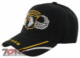 NEW! US ARMY 101ST ABN AIRBORNE DIVISION EAGLES SIDE LINE CAP HAT BLACK