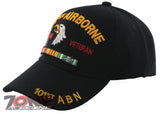 NEW! US ARMY 101ST AIRBORNE VIETNAM VETERAN MILITARY BALL CAP HAT BLACK