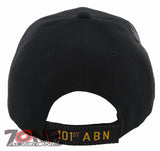 NEW! US ARMY 101ST AIRBORNE DIVISION EAGLES WINGS ABN CAP HAT BLACK