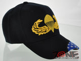 NEW! US ARMY AIR BORNE SIDE FLAG ARMY CAP HAT BLACK