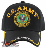 NEW! US ARMY BIG ROUND SIDE LINE CAP HAT BLACK