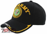 NEW! US ARMY BIG ROUND SIDE LINE CAP HAT BLACK