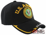 NEW! US ARMY BIG ROUND SIDE LINE CAP HAT BLACK