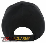 NEW! US ARMY VETERAN BIG ROUND SIDE LINE CAP HAT BLACK