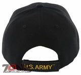 NEW! US ARMY RETIRED BIG ROUND SIDE LINE CAP HAT BLACK