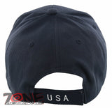NEW! USA FLAG TEAM SIDE LINE STAR BACK BALL CAP HAT NAVY
