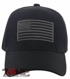 NEW! MILITARY USA FLAG BALL CAP HAT BLACK