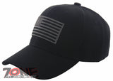 NEW! MILITARY USA FLAG BALL CAP HAT BLACK