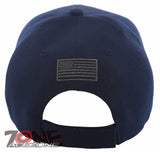 NEW! MILITARY USA FLAG BALL CAP HAT NAVY